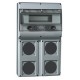 057708 LEGRAND BASE 12 MÓD. PARA 4 TOMADAS DE 16 A