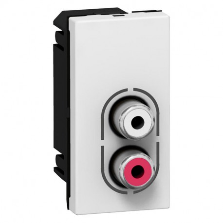 078753 LEGRAND MO-BASE 2RCA 1M BL DÉCHIRÉ