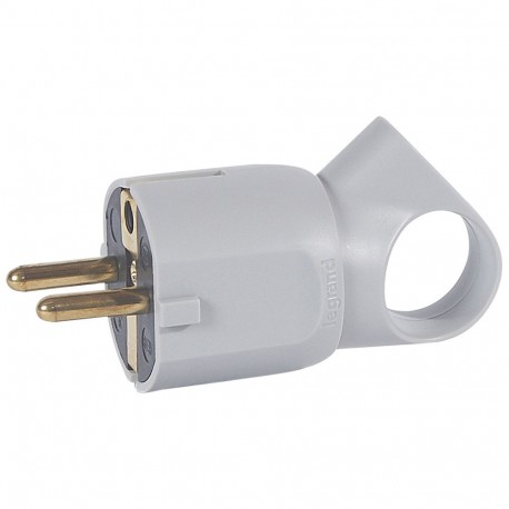 050324 LEGRAND FICHE 2P+T C/TIREUR GRIS