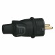 050342 LEGRAND FICHE 2P+T EN CAOUTCHOUC NOIR