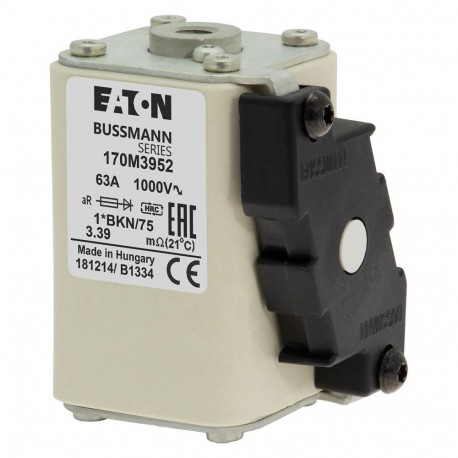 FUSE 63A 1000V 1*BKN/75 AR 170M3952 EATON ELECTRIC SICHERUNG 63A 1000V 1*BKN/75 AR
