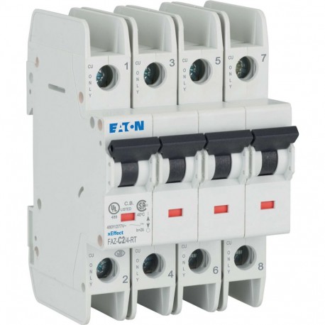 FAZ-C2/4-RT 190866 Y7-190866 EATON ELECTRIC Interruttore automatico interno FAZ-RT, 2A, 4P, curva C