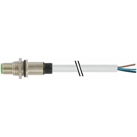 7000-13607-2190200 MURRELEKTRONIK M12 female receptacle A-cod. front mount incl. nut Litzen PP 5x0,34 2m