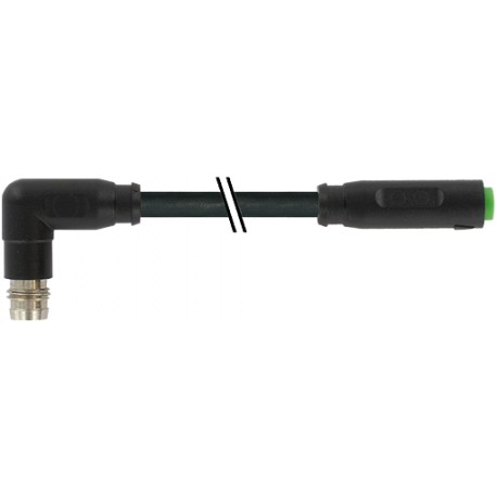 7000-88181-6200030 MURRELEKTRONIK MACHO M8 0° / M8 HEMBRA 90° COMPLEMENTO LED PUR 3x0.25 AMARILLO, 1m