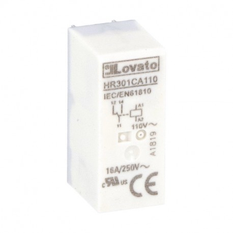 HR301CA110 LOVATO Relais miniature 1 Commuté 16A, 110VAC