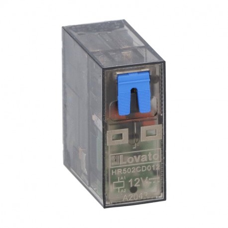 HR502CD012 LOVATO Relè miniatura 2 Commutata 8A 12VDC + LED