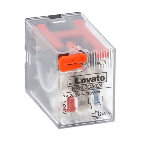 HR602CA024 LOVATO Industrierelais 2 geschaltet 7A 24VAC + LED