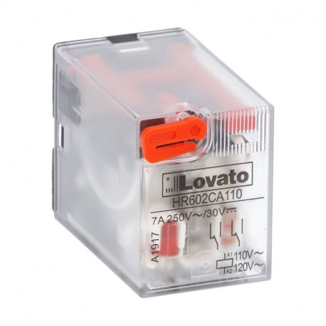 HR602CA110 LOVATO Relais Industriel 2 Commuté 7A 110VAC + LED