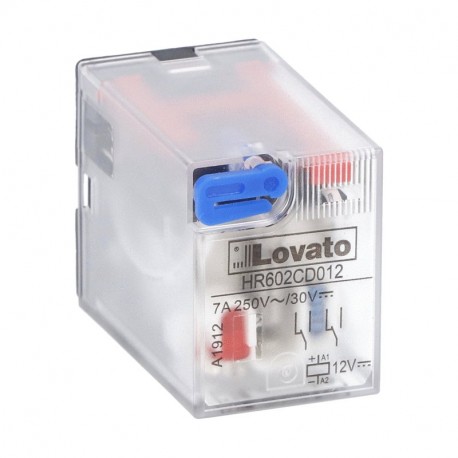 HR602CD012 LOVATO Relais Industriel 2 Commuté 7A 12VDC + LED