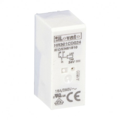 HR301CD024 LOVATO Relé miniatura 1 Conmutado 16A, 24VDC
