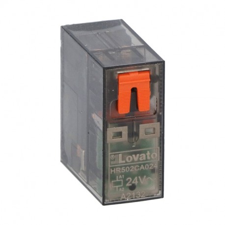 HR502CA024 LOVATO Relais miniature 2 Commuté 8A 24VAC + LED