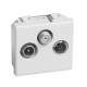 AM5210M2D BTCINO MX-BASE TV-R-SAT ONLY 2M WHITE
