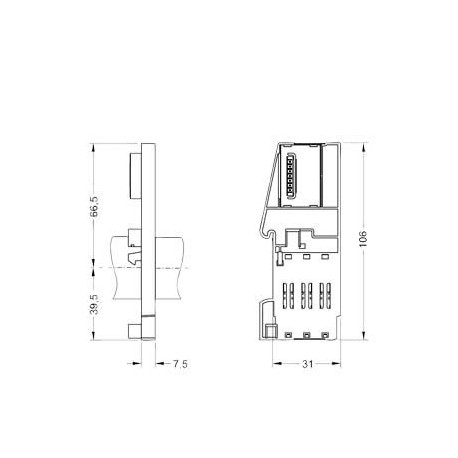 6AG1193-4JA00-2AA0 SIEMENS Module de terminaison SIPLUS ET 200S -25...+60°C basé sur 6ES7193-4JA00-0AA0