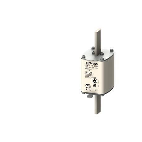 3NE8332-0MK SIEMENS SITOR fuse link, with blade contacts, NH2, In: 400 A, aR, Un AC: 690 V, Un DC: 440 V, fr..