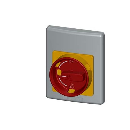 3RV1923-4E SIEMENS Molded plastic front plate Degree of protection IP55 with emergency stop rotary operating..