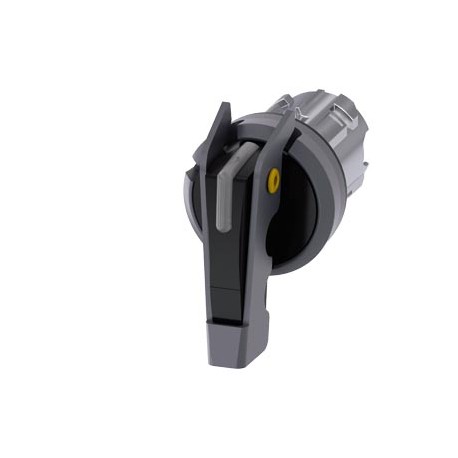 3SU1042-2GL10-0AA0 SIEMENS Illuminable selector switch, 22 mm, round, collar, metal front ring, metal matte,..