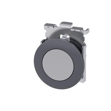3SU1060-0JB80-0AA0 SIEMENS pulsante, 30 mm, rotondo, in metallo, opaco, grigio, anello frontale per montaggi..