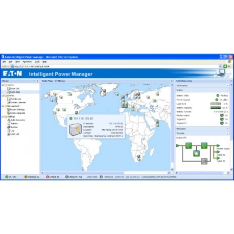 Intelligent Power Manager Silver license (100 usuarios) 66926 EATON ELECTRIC UPS monophasés Logiciels