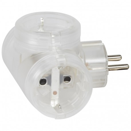 050663 LEGRAND ADATTATORE 3X2P+T 16A TRANSP