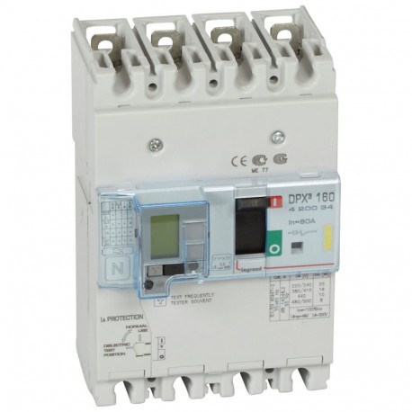 420034 LEGRAND DPX3160 mag+dif 4P 80A 16kA