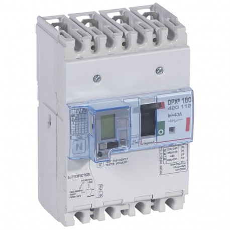 420112 LEGRAND DPX³160 mag+dif 4P 40A 36kA