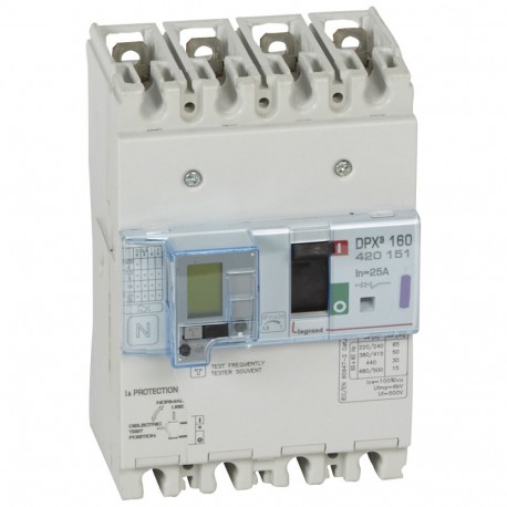 420151 LEGRAND DPX³160 mag+dif 4P 25A 50kA
