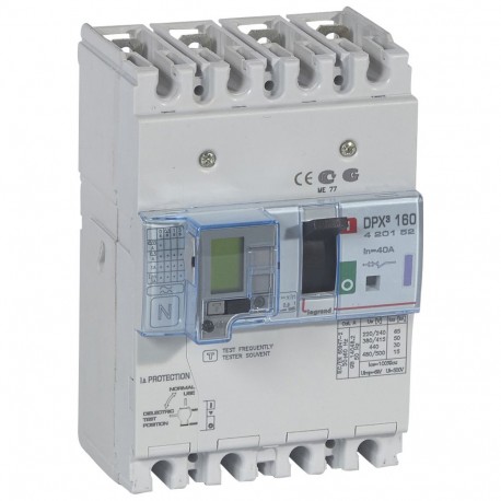 420152 LEGRAND DPX3160 mag+dif 4P 40A 50kA