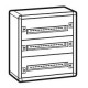 020003 LEGRAND XL3 160 SUPERF METAL 3 ROWS