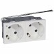 077290 LEGRAND MO-BASE 2X2P+T BL AUTO PIL