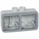 069678 LEGRAND PL-COMP SUP-BOX 2ELE HOR GRAU