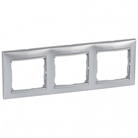 770153 LEGRAND VL-PLATTE 3ELE HOR ALUMINIUM