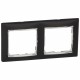 770392 LEGRAND VL-PLATTE 2ELE HOR SCHWARZ/SILBER