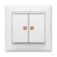 774428 LEGRAND VL-INT DOUBLE LUMIN 1P 10A WEIß