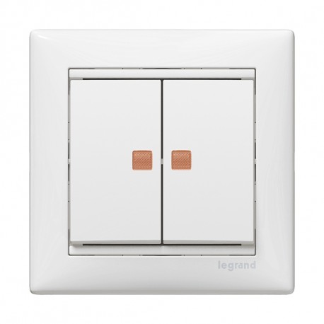 774428 LEGRAND VL-INT DOUBLE LUMIN 1P 10A BLANC