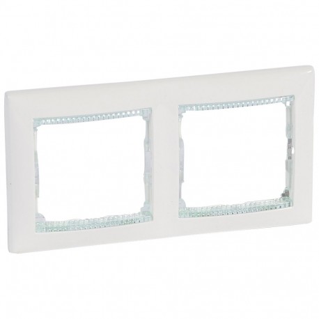 774462 LEGRAND VL-PIASTRA 2ELE HOR BIANCO/CRISTALLO