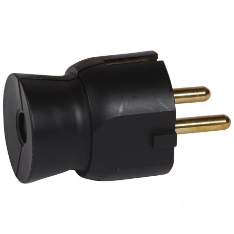 050177 LEGRAND PLUG 2P+T 16A S/A STRAIGHT BLACK