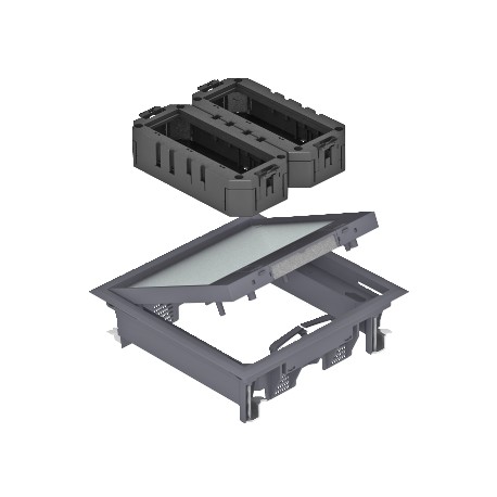 GES4-2 KU 7011 7429584 OBO BETTERMANN Set portamec., Per montaggio universale, grigio ferro, 7011, poliammid..