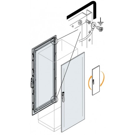 EC1480K ABB Porta cega IS2 IP55 1400x800, RAL7035