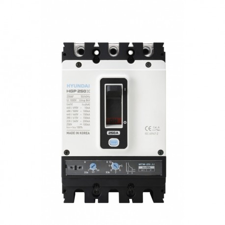 HGP800X4PEE800 HYUNDAI INT. AUT. ELÈTTRICO. HGP800 4P, 150KA 380/415V 320-800A, LTD 0,4-1XIN LCD, ANALE. RET..