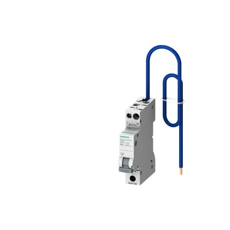 5SV6016-7KP06 SIEMENS AFDD-MCB-combination 230V, 6kA, 1+N, C, 6A compact (1MW) pigtail