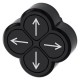 3SU1000-3FB11-0AU0 SIEMENS Quadruple pushbutton, 22 mm, round, plastic, black, pushbuttons, flat, Symbol: Ar..