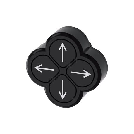 3SU1000-3FB11-0AU0 SIEMENS Quadruple pushbutton, 22 mm, round, plastic, black, pushbuttons, flat, Symbol: Ar..