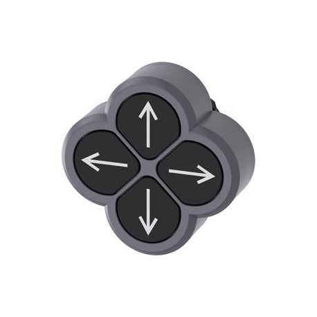 3SU1030-3FB11-0AU0 SIEMENS Quadruple pushbutton, 22 mm, round, plastic with metal front ring, black, pushbut..