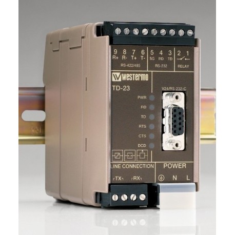 WES TD-23 HV 231322 WESTD23HV OMRON Modem V23 Multipoint guida DIN