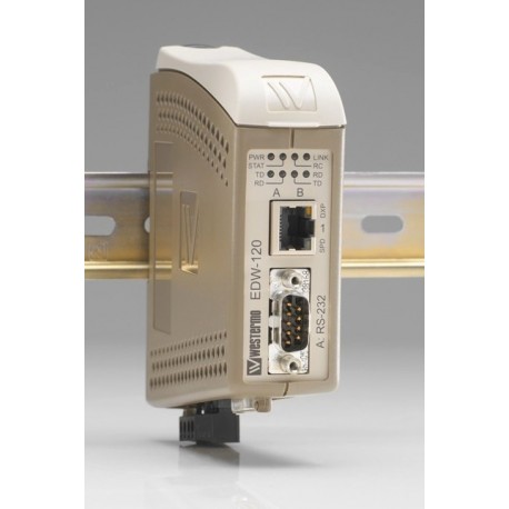 WES EDW-120 241815 AA023705G OMRON Adaptateur série-Ethernet, 2 ports sur Rail DIN