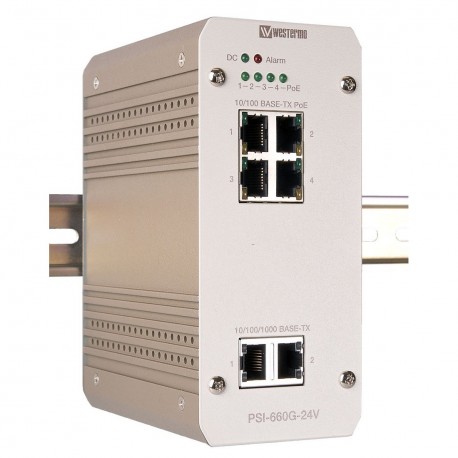 WES PSI-660G-24V 353031 AA033441R OMRON Commutateur 2 x 10/100/1000BaseTX, 4 x 10/100BaseTX, PoE, 24 v Dc