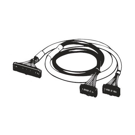 XW2Z-0075FH-L02 377659 XW2Z0510H OMRON Câble de connexion d'e/S, MIL40 à MIL20x2, L 75 cm