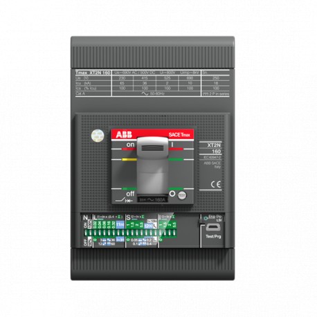 1SDA100070R1 ABB C.BREAKER TMAX XT2H 160 FIXED THREE-POLE WITH FRONT TERMINALS AND SOLID-STATE RELEASE IN AC..