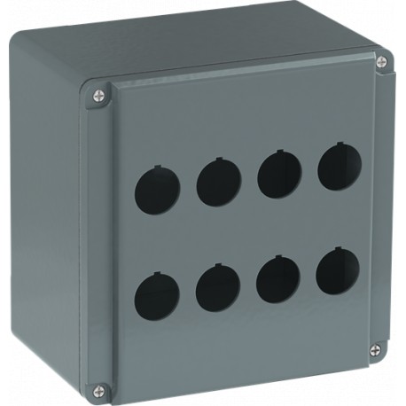 1SFA170803R1003 ABB 3-HOLE ENCLOSURE NORMAL SOCLE WITH HOLES WITH CONDUIT ENTRY GREY ALUMINUM
