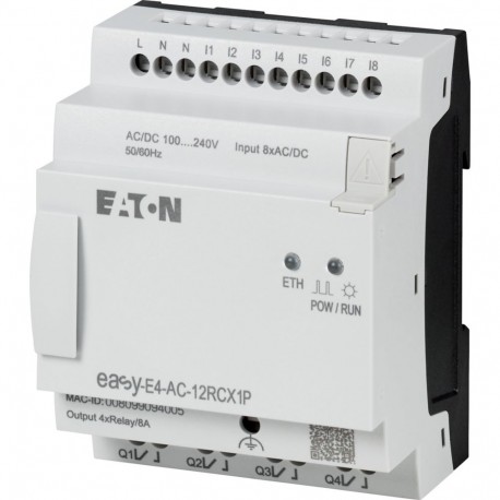 EASY-E4-AC-12RCX1P 197509 Y7-197509 EATON ELECTRIC Nano Easy E4 Controller Dispositivo Base 110 230 V AC 8 E..